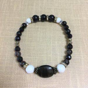 ミッドナイトレースオブシディアンブレスレット